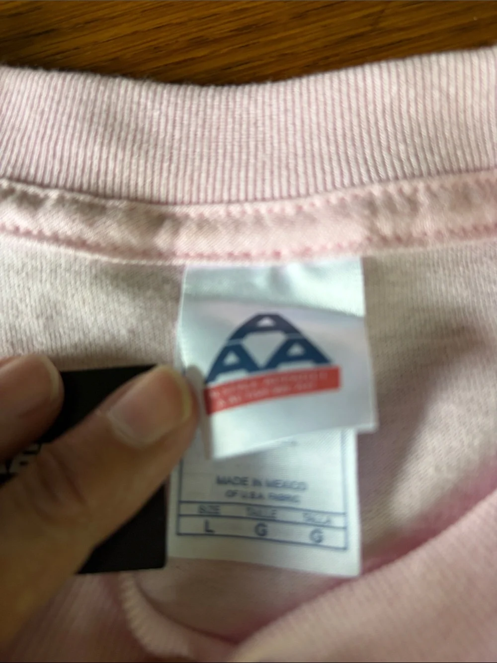 Nascar Light Pink Short Sleeve Tee with Black Graphic Arrow - Picture 3 of 9